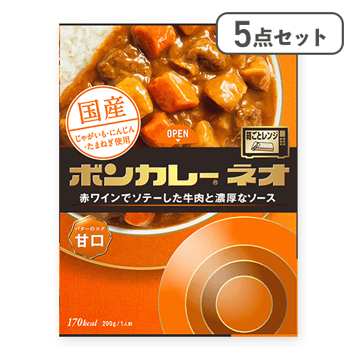 【5点セット】ボンカレーネオ バターのコク 甘口※賞味期限:2027/07/31