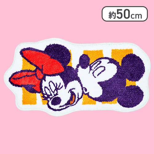 【MM】ミッキーマウス＆ミニーマウス なかよし ダイカットタフトマット