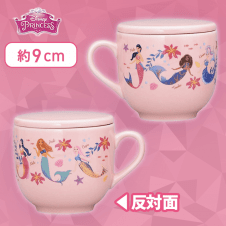 【姉妹たち（ピンク）】『THE LITTLE MERMAID』　プラチナムザッカ蓋付マグカップ