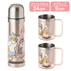 【ピンク】mofusandステンレスボトル&2Pマグセット