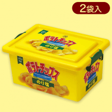 ポテトチップス(のり塩)コンテナBOX(L)※賞味期限:2024/07/12