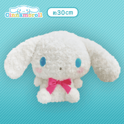 【B:ピンクリボン】シナモロールローズボアBIGぬいぐるみ