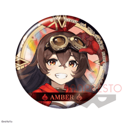 【B:アンバー】原神 ホログラム缶バッジ〜モンド城〜
