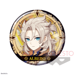 【L:アルベド】原神 ホログラム缶バッジ〜モンド城〜