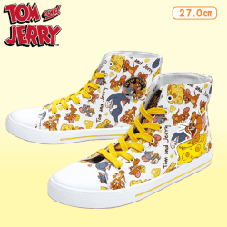 【WHITE 27cm】トムとジェリー ハイカットスニーカー