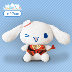 【B:ウインク】シナモロールハートのトランプ妖精BIGぬいぐるみ―シナモロール―