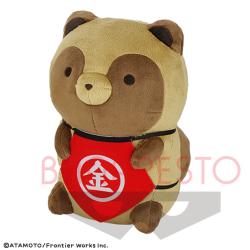 【B:タヌキ】タヌキとキツネ でっかいぬいぐるみ〜金太郎気分なタヌキ〜