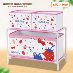 【ハローキティ】サンリオキャラクターズ ハピネス3ボックス付き収納ケース