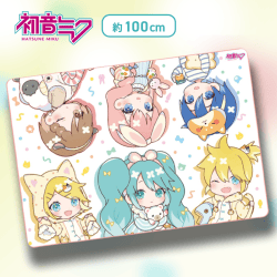 【初音ミク&鏡音リン・レン&巡音ルカ&MEIKO&KAITO】 初音ミク 描き下ろしブランケット ルームウェアver.