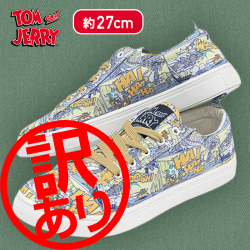 ※訳あり※ 【A柄:27.0cm】トムとジェリーローカットスニーカー