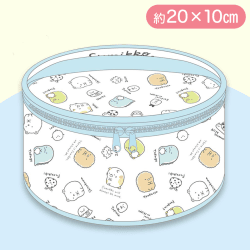 【ブルー】すみっコぐらし丸形バニティケース