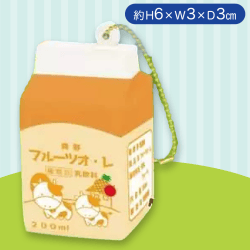 【フルーツオレ】布小物作家ぎゅっと。の牛乳スクイーズ