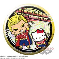 【オールマイト×ハローキティ】僕のヒーローアカデミア×サンリオキャラクターズ ホログラム缶バッジ