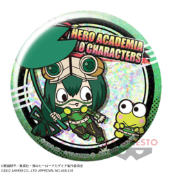 【蛙吹梅雨×けろけろけろっぴ】僕のヒーローアカデミア×サンリオキャラクターズ ホログラム缶バッジ