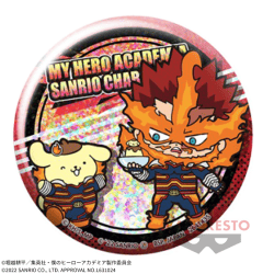 【エンデヴァー×ポムポムプリン】僕のヒーローアカデミア×サンリオキャラクターズ ホログラム缶バッジ