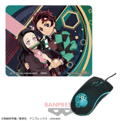 【竈門炭治郎・竈門禰豆子】鬼滅の刃 光るマウスとマウスパッドvol.2