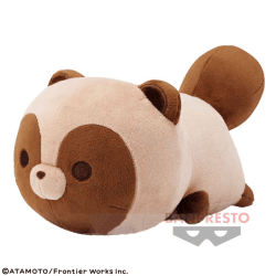 【ちびタヌキ】タヌキとキツネ でっかいぬいぐるみ〜ちびタヌキとちびキツネふたりでなかよく〜