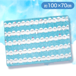 【ブルー】ふくふくシマエナガふんわりブランケット