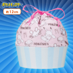 【ピンク】ポケットモンスター 巾着風ポーチ〜Cafe〜