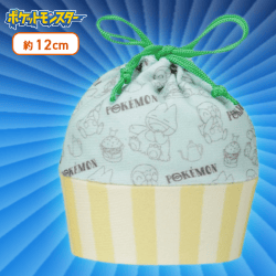 【グリーン】ポケットモンスター 巾着風ポーチ〜Cafe〜