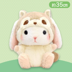 【しろっぴー】ぽてうさろっぴーゆるぐるみの森BIG