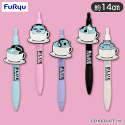 【5種1セット】ブルーハムハム ラバーマスコット付きボールペン〜BreakTime〜