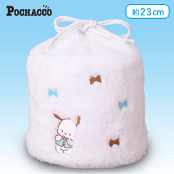 【ホワイト】ポチャッコ プレミアム巾着バニティポーチ