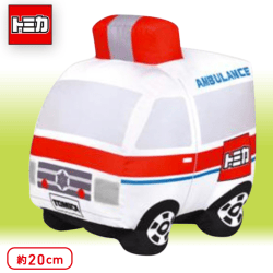 【救急車】トミカ はたらくくるまのSLサイズぬいぐるみ