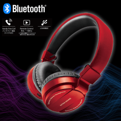 【レッド】Bluetooth EXTRA SOUND ヘッドフォン 10