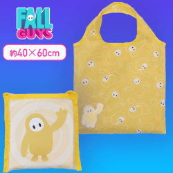 【イエロー】Fall Guys モアプラスアップリケ刺繍バッグ