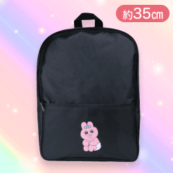 【ブラック】可哀想に!おぱんちゅうさぎ リュックサック