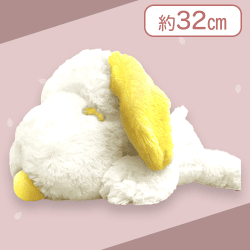 【イエロー】スヌーピー 寝そべりキュートBIGぬい15