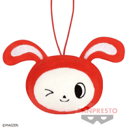 【単品配送不可】【ぜんいち(ウインク)】まいぜんシスターズ ゴムひも付き顔型ぬいぐるみ