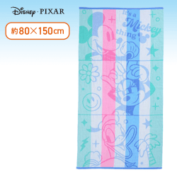 【ミッキー&フレンズ】ディズニー&ピクサーキャラクター プラチナムザッカジャカードタオル