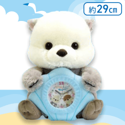 【らいちゃん】うきうきらっこアラーム付ぬいぐるみ時計