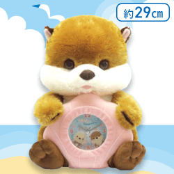 【らっきー】うきうきらっこアラーム付ぬいぐるみ時計