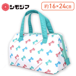 【スカイブルー】シモジマがまぐちランチトートバッグ