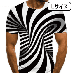 【A柄(L)】トリックTシャツ 二度見する穴