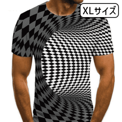 【F柄(XL)】トリックTシャツ 二度見する穴