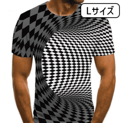 【F柄(L)】トリックTシャツ 二度見する穴