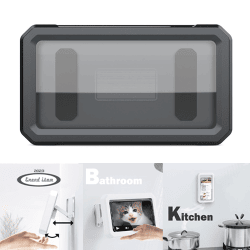 【ブラック】防水スマホ壁掛けフレーム