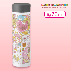 【カラフル】サンリオキャラクターズ ラッピング柄スリムステンレスボトル