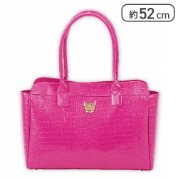 【ピンク】クロミ クロコダイル風ショルダーバッグ