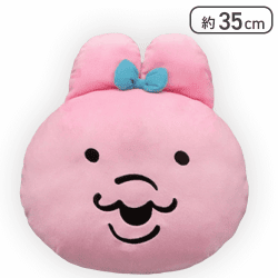 【目がテン】おぱんちゅうさぎフェイスクッション