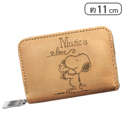 【モカ】スヌーピー コンパクトファスナーウォレット2