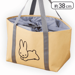 【ベージュ】ブルーナアニマル アルミシート付きショッピングバッグ うさぎver.