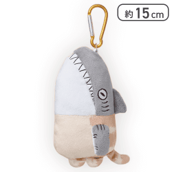 【さめねこ】ゆ菓子 かわいいキメラ ぬいぐるみパスケース