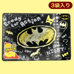 【ブラック】バットマンスクエア缶(うすしおスナック入)※賞味期限:2024/1/02