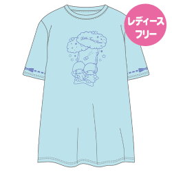 【ブルー】マイメロディ・リトルツインスターズBIGTシャツ