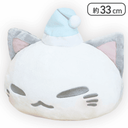 【ブルー】ねむネコ こねむとおやすみBIGぬいぐるみ